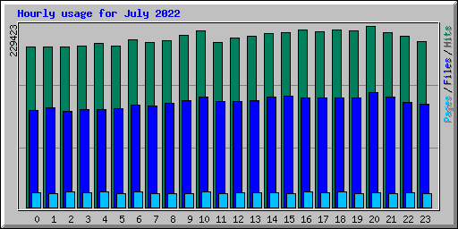 Hourly usage for July 2022