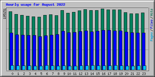 Hourly usage for August 2022