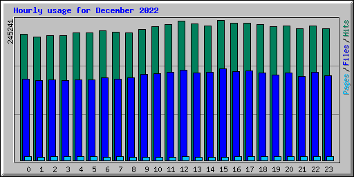 Hourly usage for December 2022